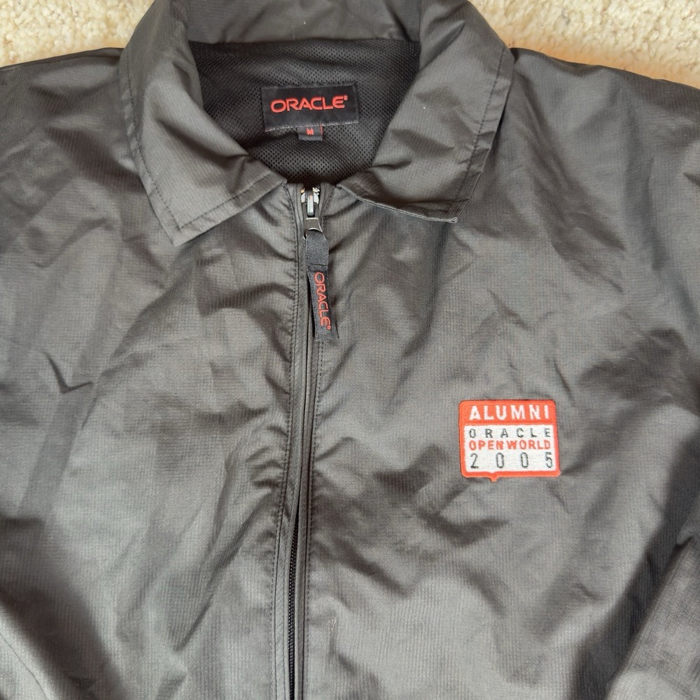 Vintage Oracle Alumni 2005 Branded Jacket Mens Black Size Medium‎